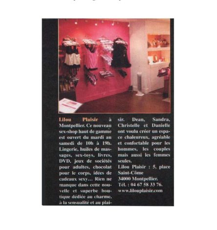 Lilou Plaisir à Montpellier (Couples magazine, septembre 2006)