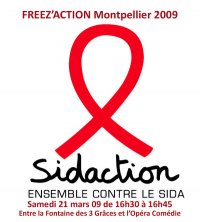 FREEZE-ACTION officiel du Sidaction 2009 à Montpellier