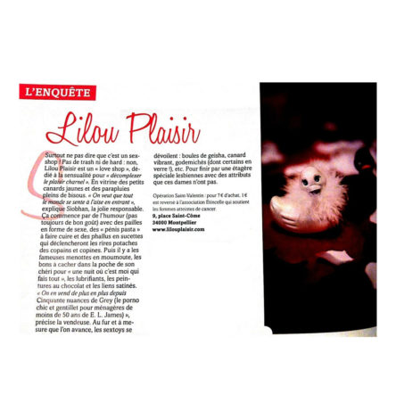 Article dans Jeudi Tout Montpellier du 07/02/2013