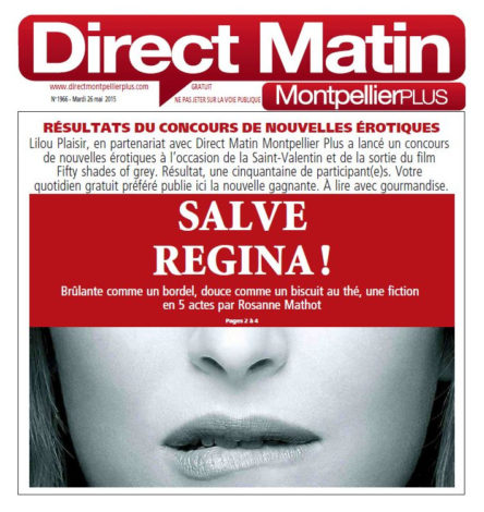 Direct Matin Montpellier – 26 mai 2015 – Résultats du concours de Nouvelles Erotiques
